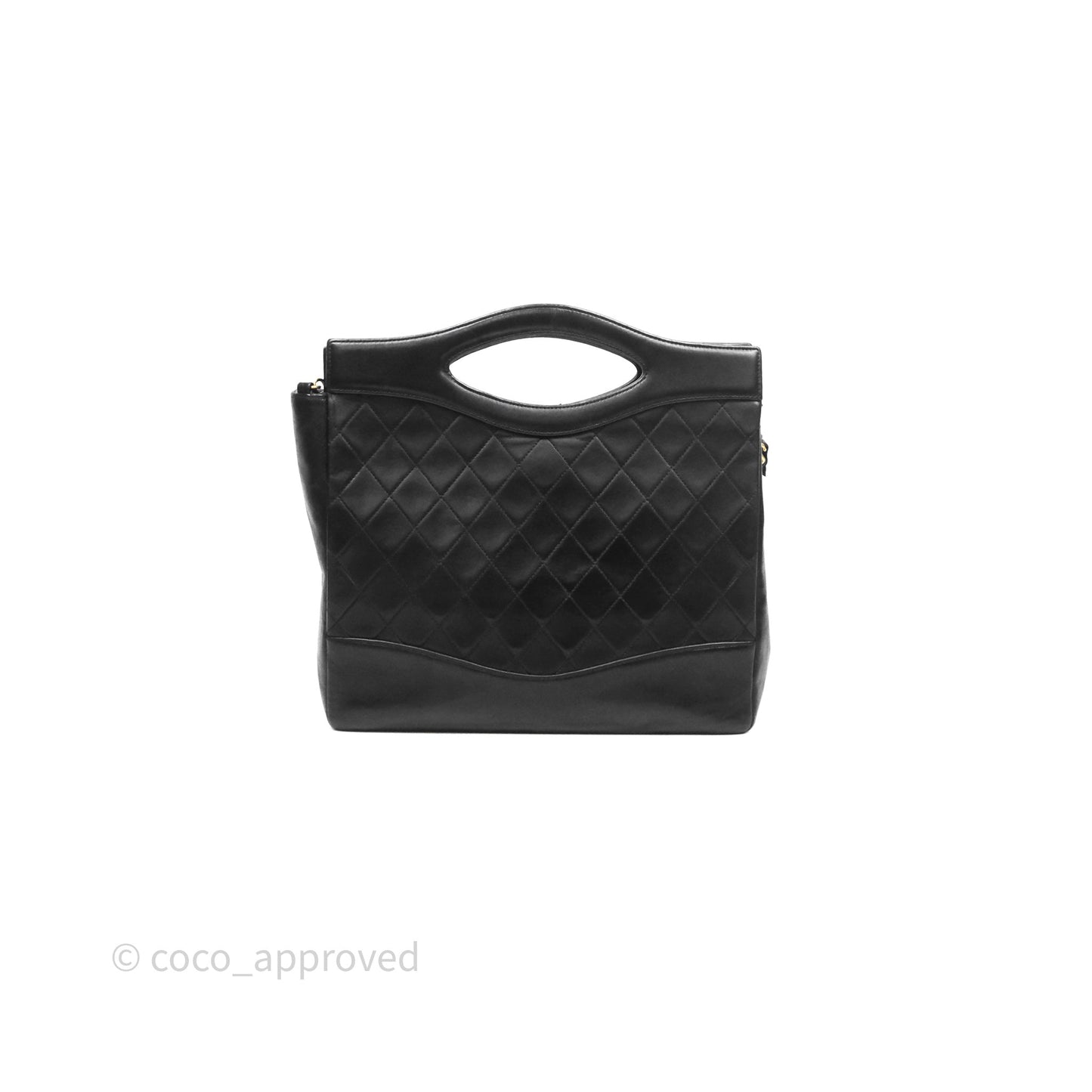 Chanel Vintage 31 Small Bag Black Lambskin 24K Gold Hardware