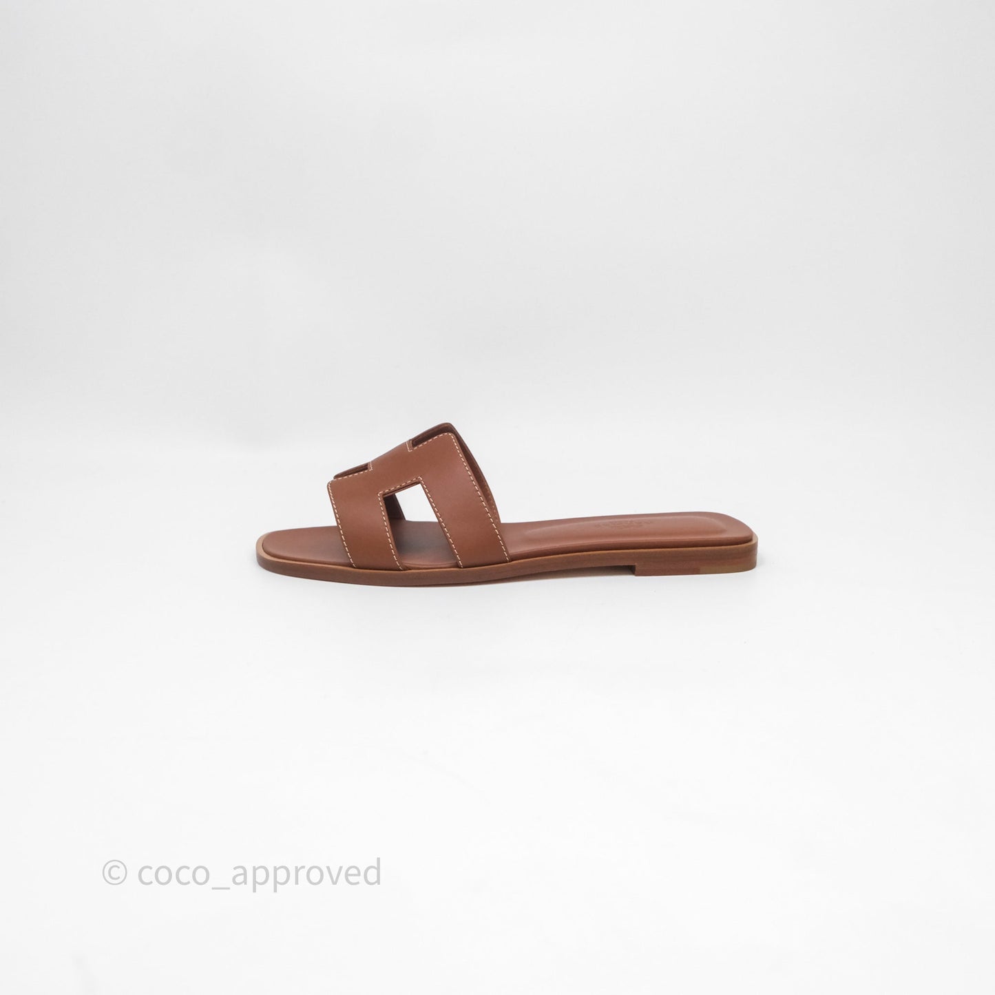 Hermes Oran Sandal Gold Size 36.5