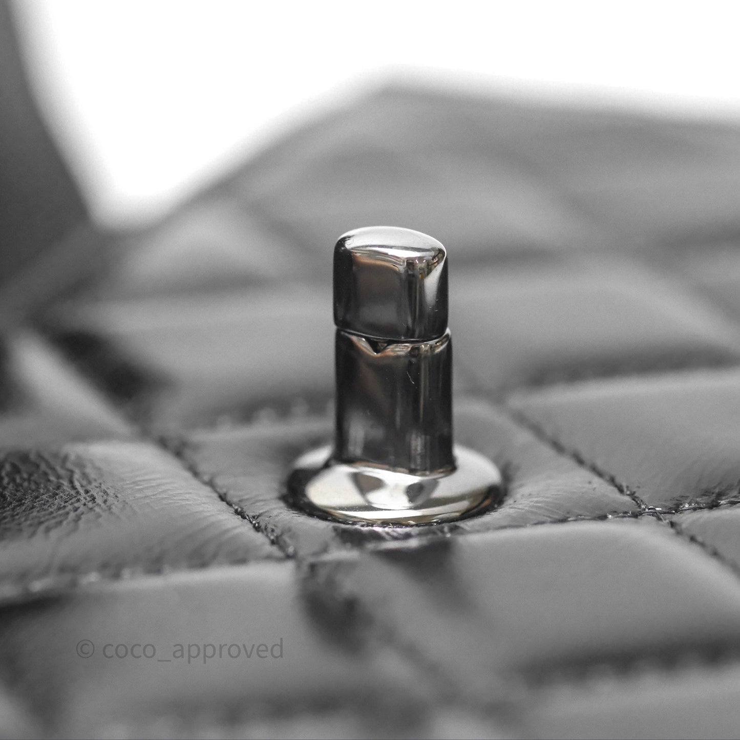 Chanel Mini Crystal Top Handle Wallet On Chain WOC Black Calfskin Gun Metal Hardware 23K
