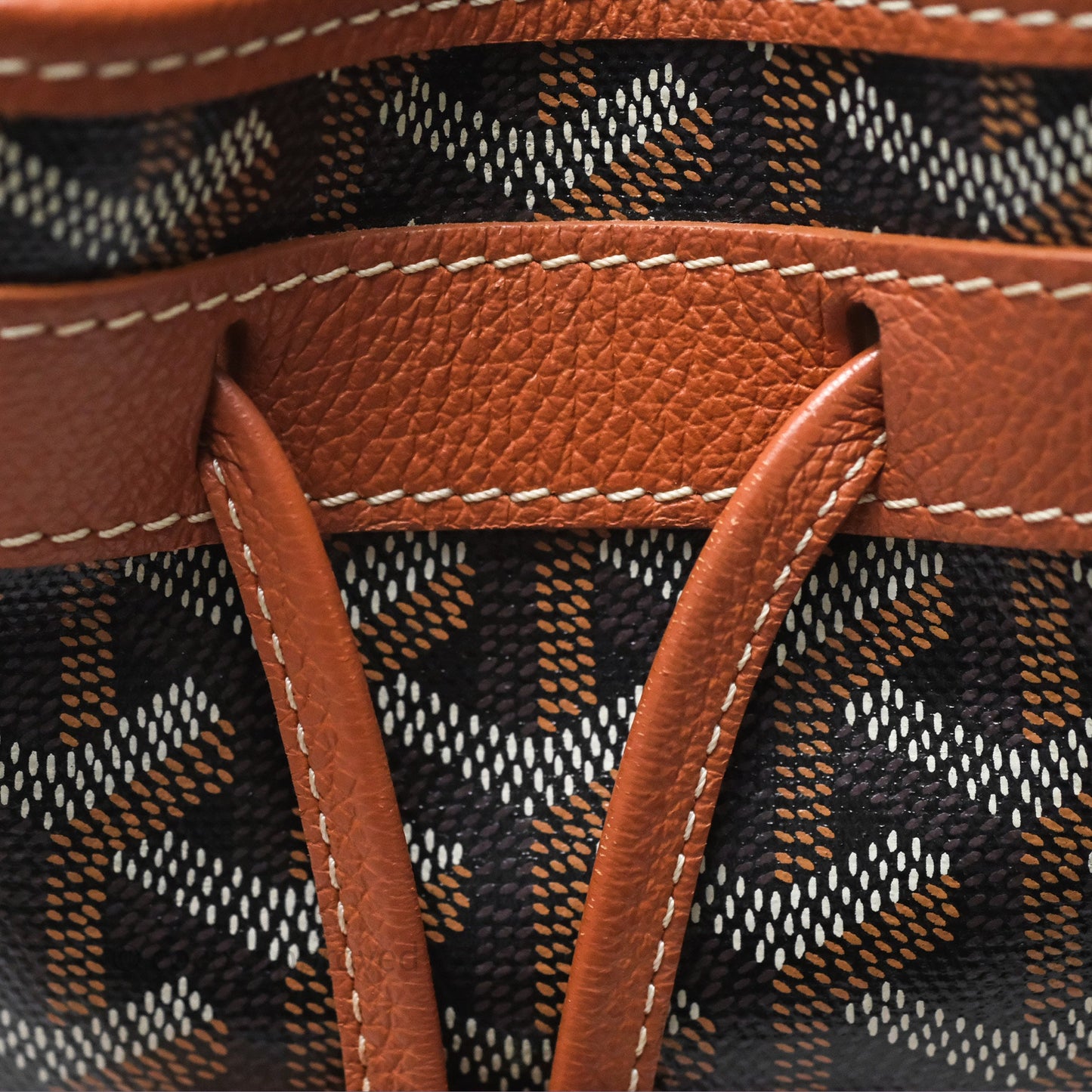 Goyard Petit Flot Bucket Bag Black & Tan Goyardine