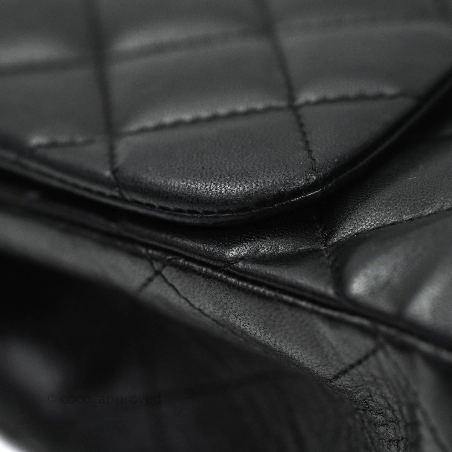 Chanel Jumbo Single Flap Black Lambskin Silver Hardware⁣⁣