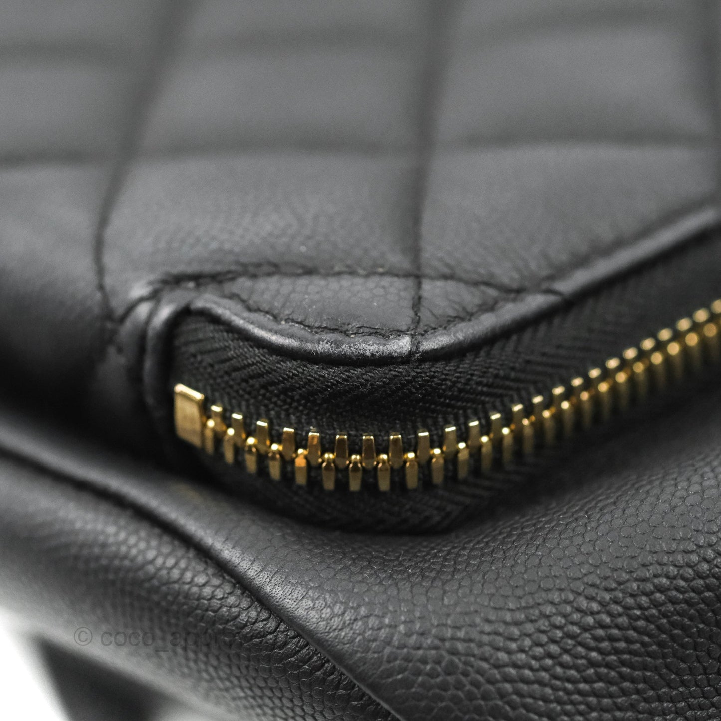 Chanel Quilted Business Affinity Backpack Black Caviar Gold Hardware