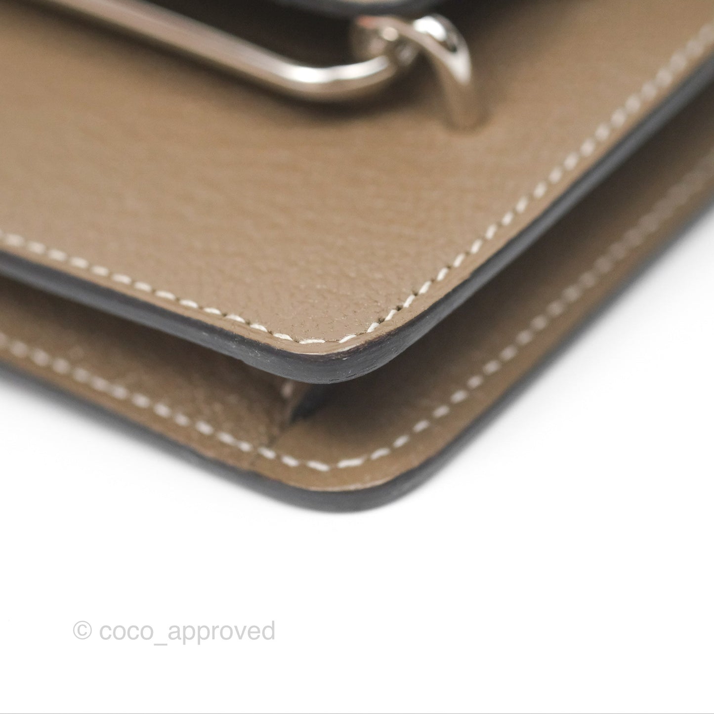 Hermès Roulis Slim Wallet Etoupe Chevre Mysore Palladium Hardware
