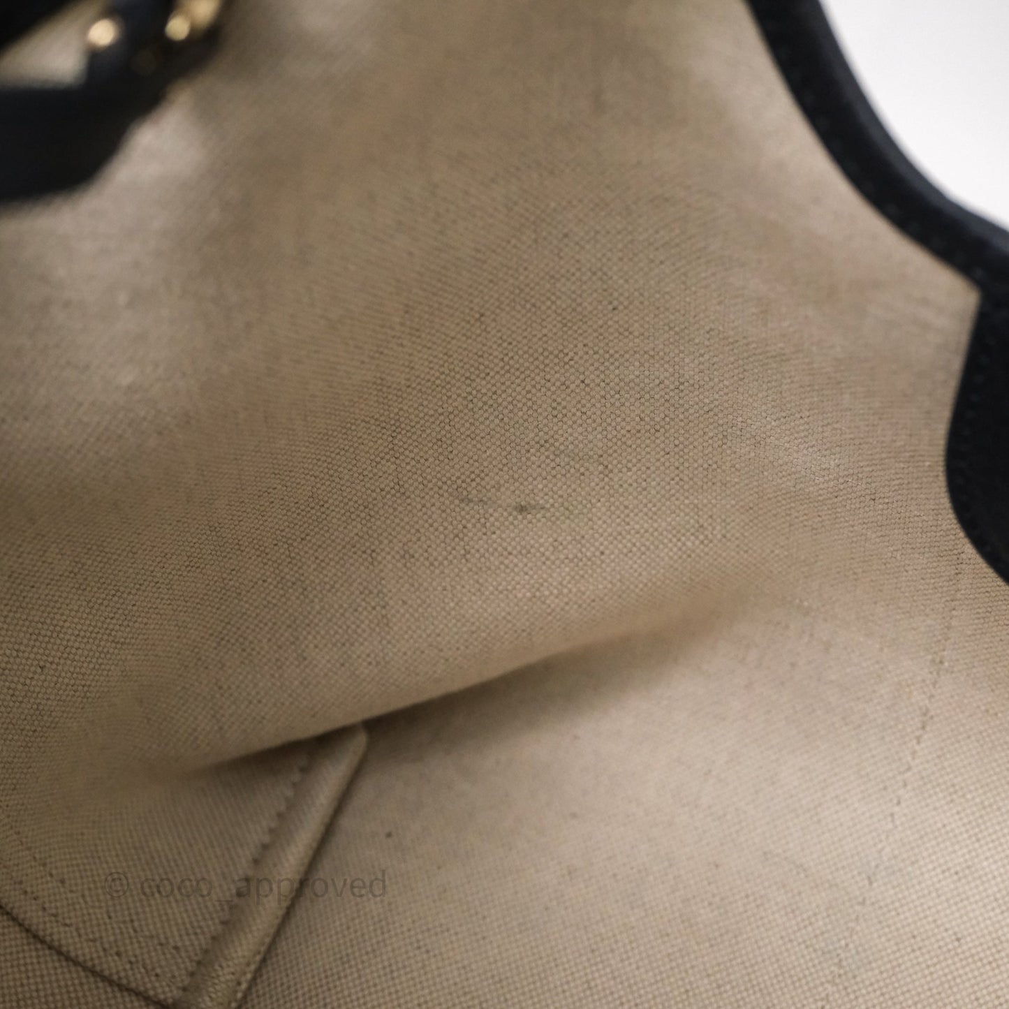 Gucci Giglio Small Tote Bag Blue and White GG Denim