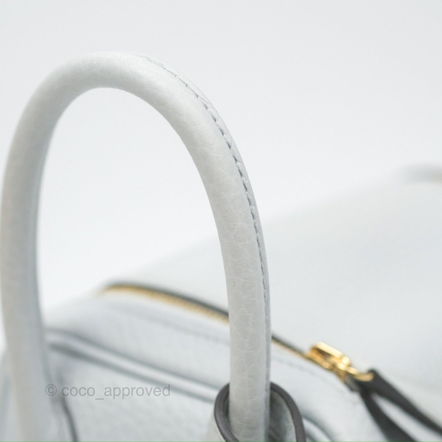 Hermès Mini Lindy 20 Bleu Pale Clemence Gold Hardware