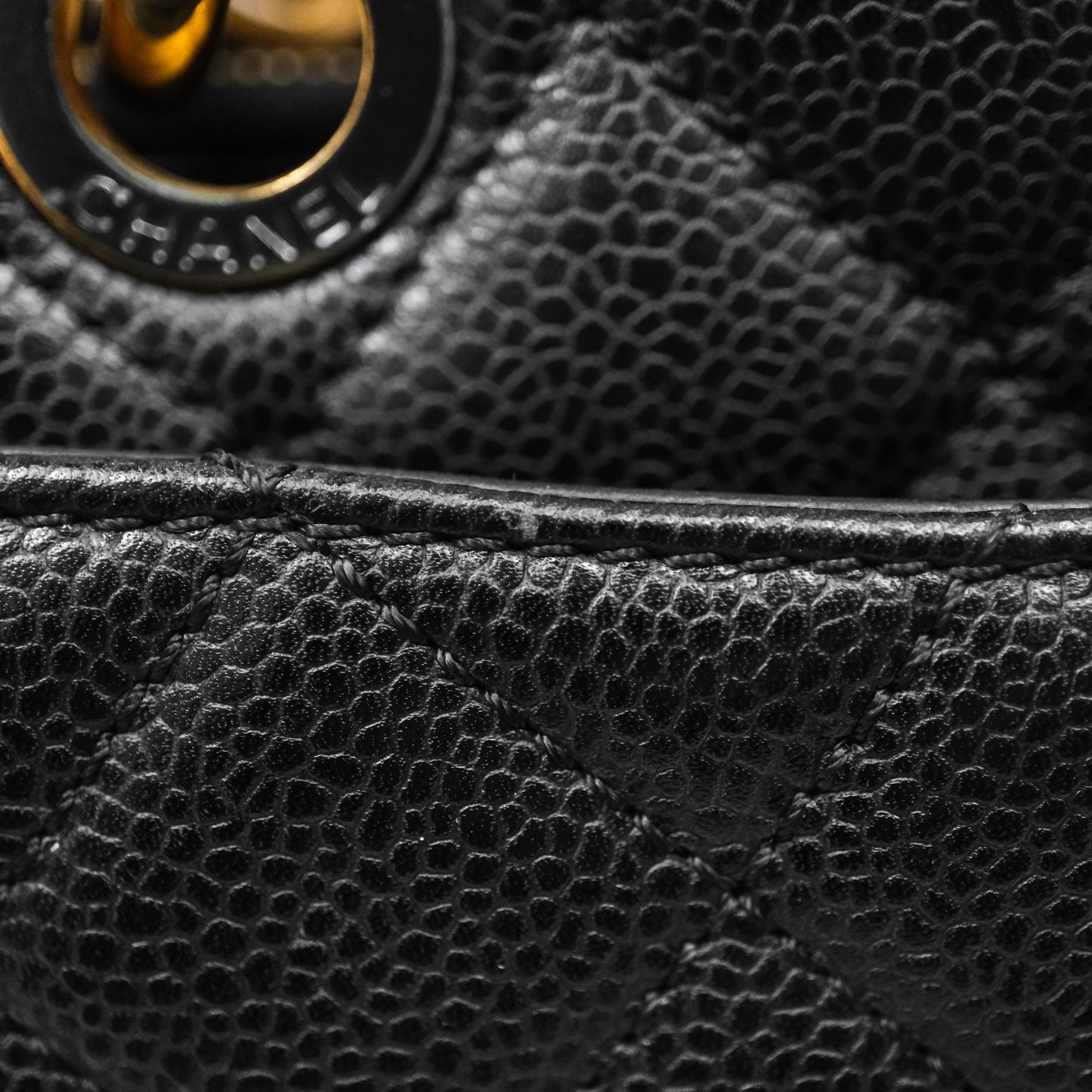 Chanel GST Black Caviar Gold Hardware