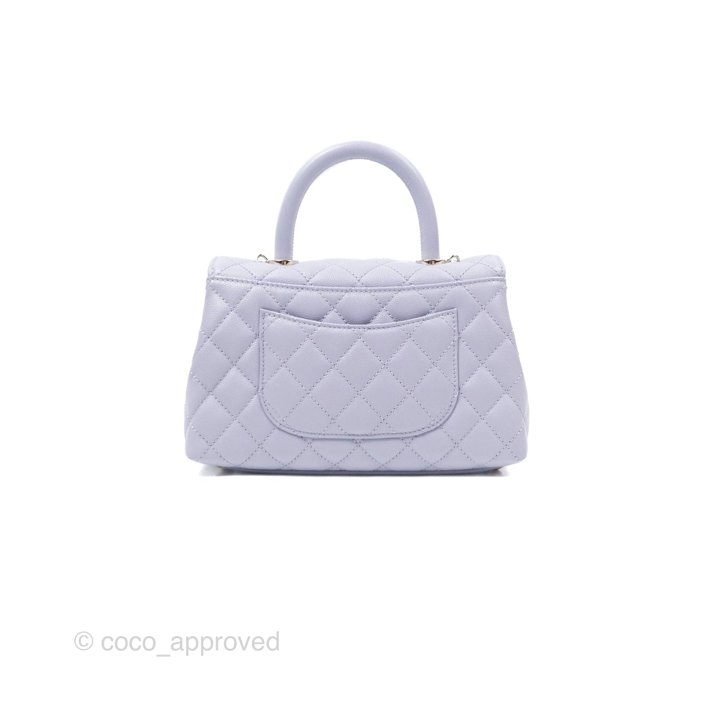 Chanel Small Coco Handle Lilac Caviar Gold Hardware