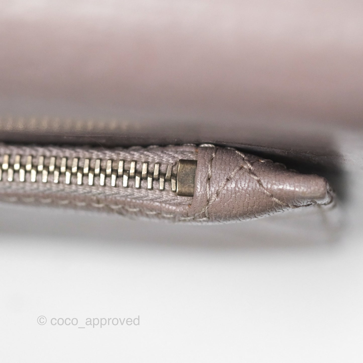 Chanel Coco Curve Flap Burnished Lilac Grey Calfskin Goatskin Antique Gold Hardware