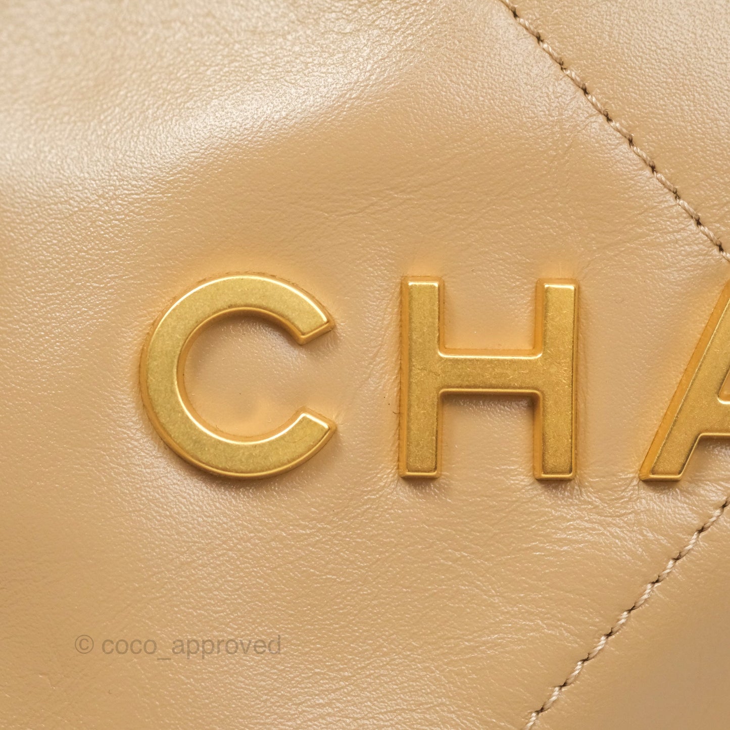 Chanel 22 Mini Bag Beige Shiny Crumpled Calfskin