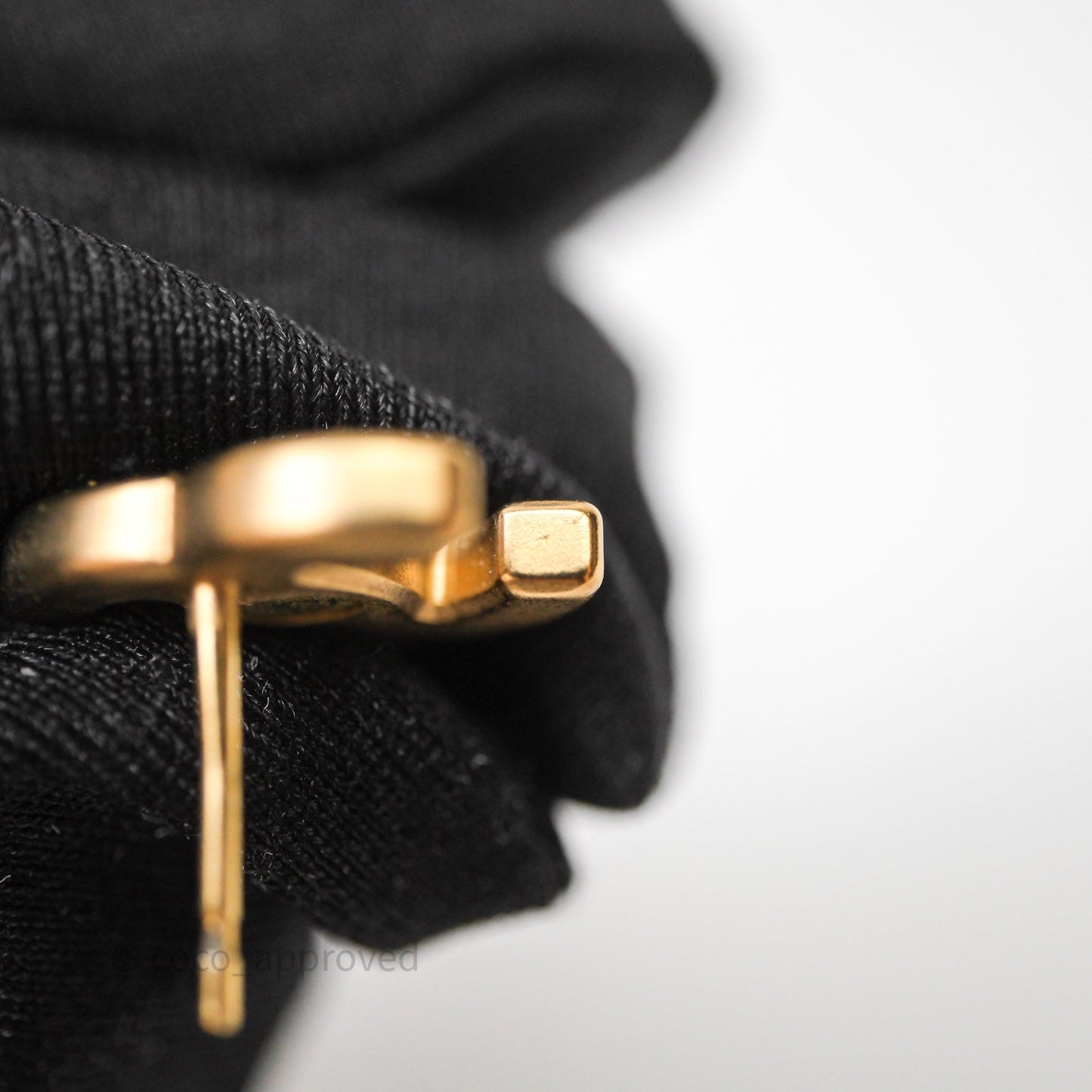 Chanel Crystal CC Earrings Gold Tone 21C
