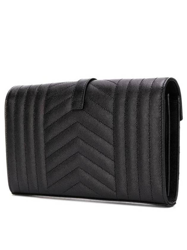 Luxury Saint Laurent Cassandre Monogram Chain Cross Bag Black