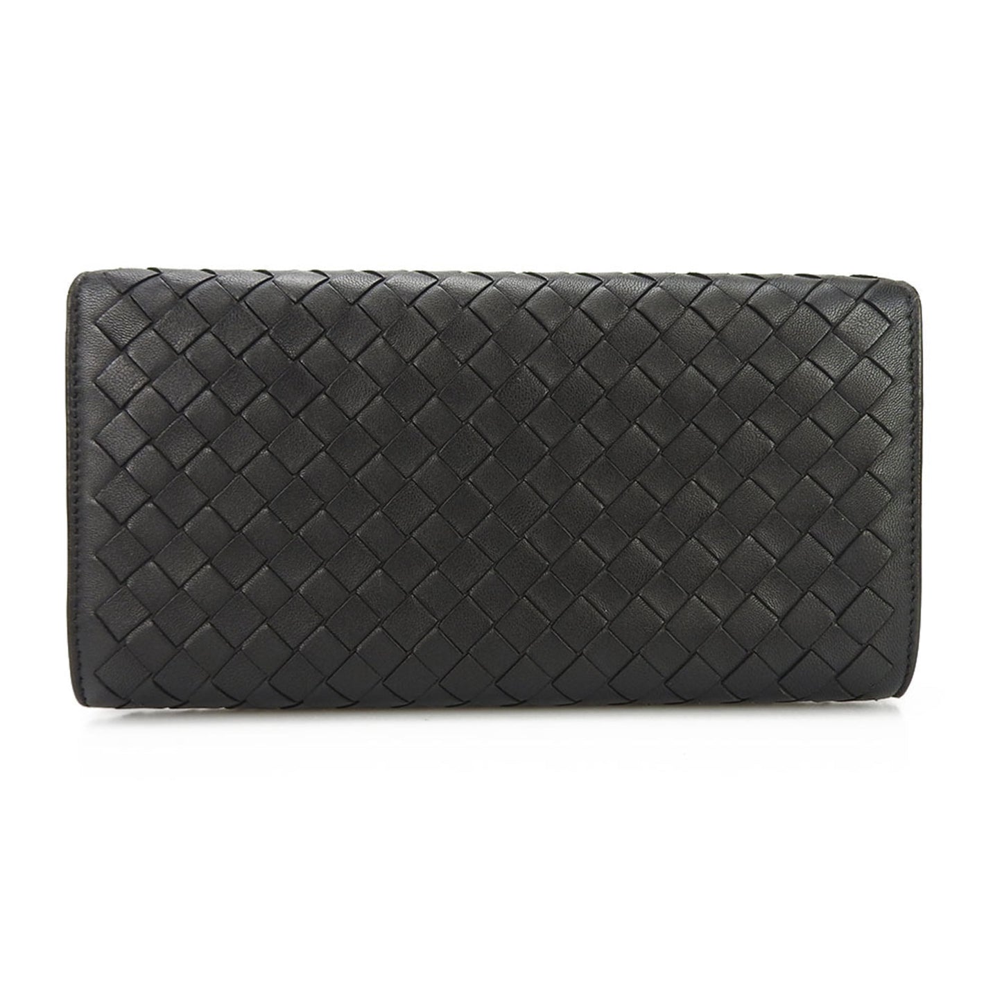 Luxury Bottega Veneta Intrecciato  Leather Long Wallet (Bi-Fold) ()