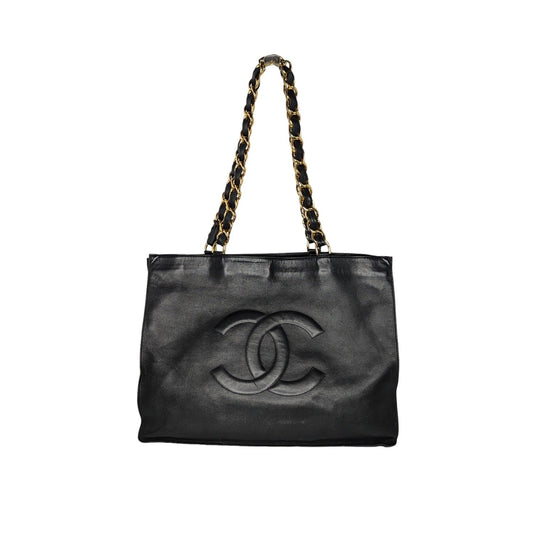 Luxury Chanel bag Vintage Calfskin CC Chain XL Shopper Tote