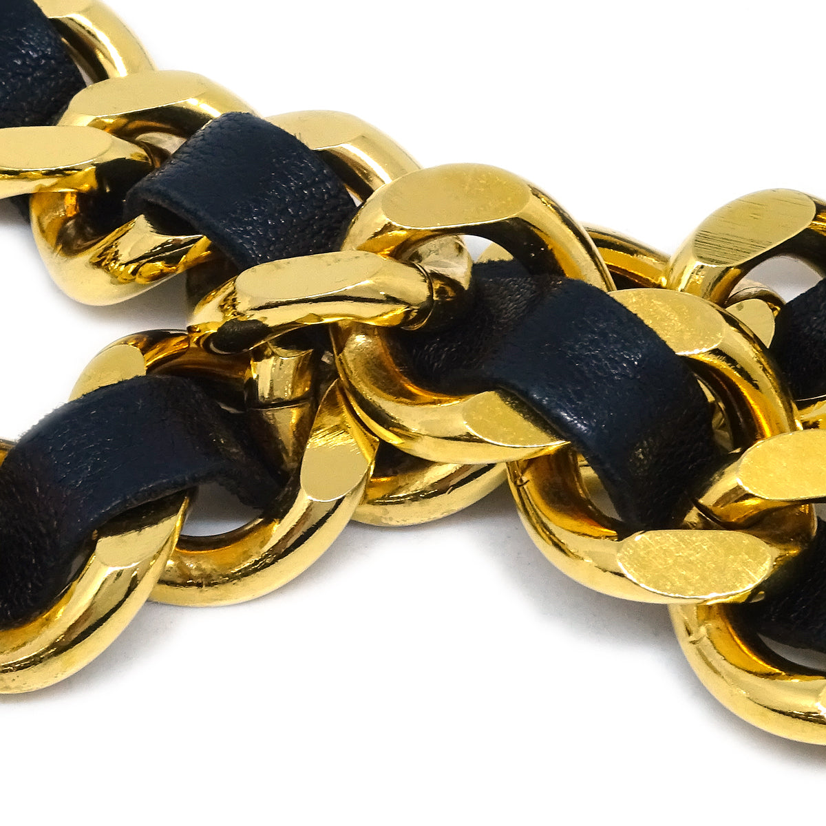 Chanel Medallion Chain Belt Black 94P Small New