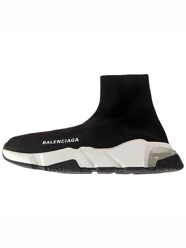 Luxury Balenciaga Speedrunner Clear Sole High Top Sneakers Black