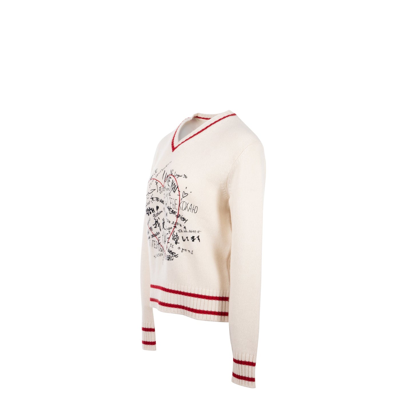 Dior Size 38 Love Knit Sweater Cashmere White