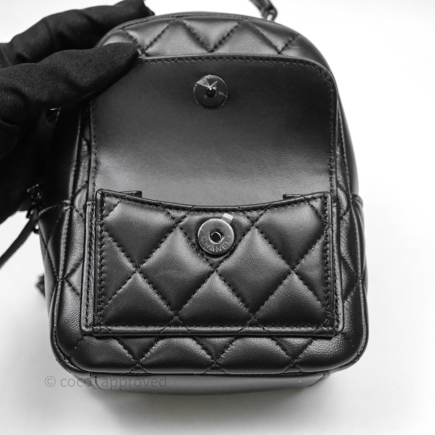 Chanel Classic Mini Backpack So Black Lambskin