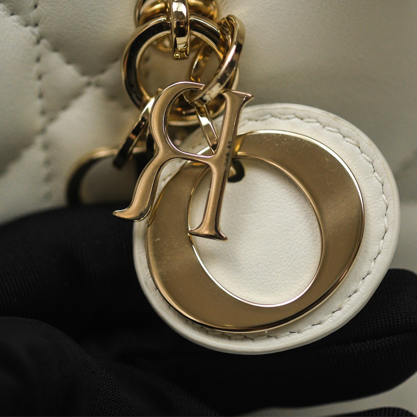 Christian Dior Mini Dior Book Tote Latte Macrocannage Calfskin Gold Hardware