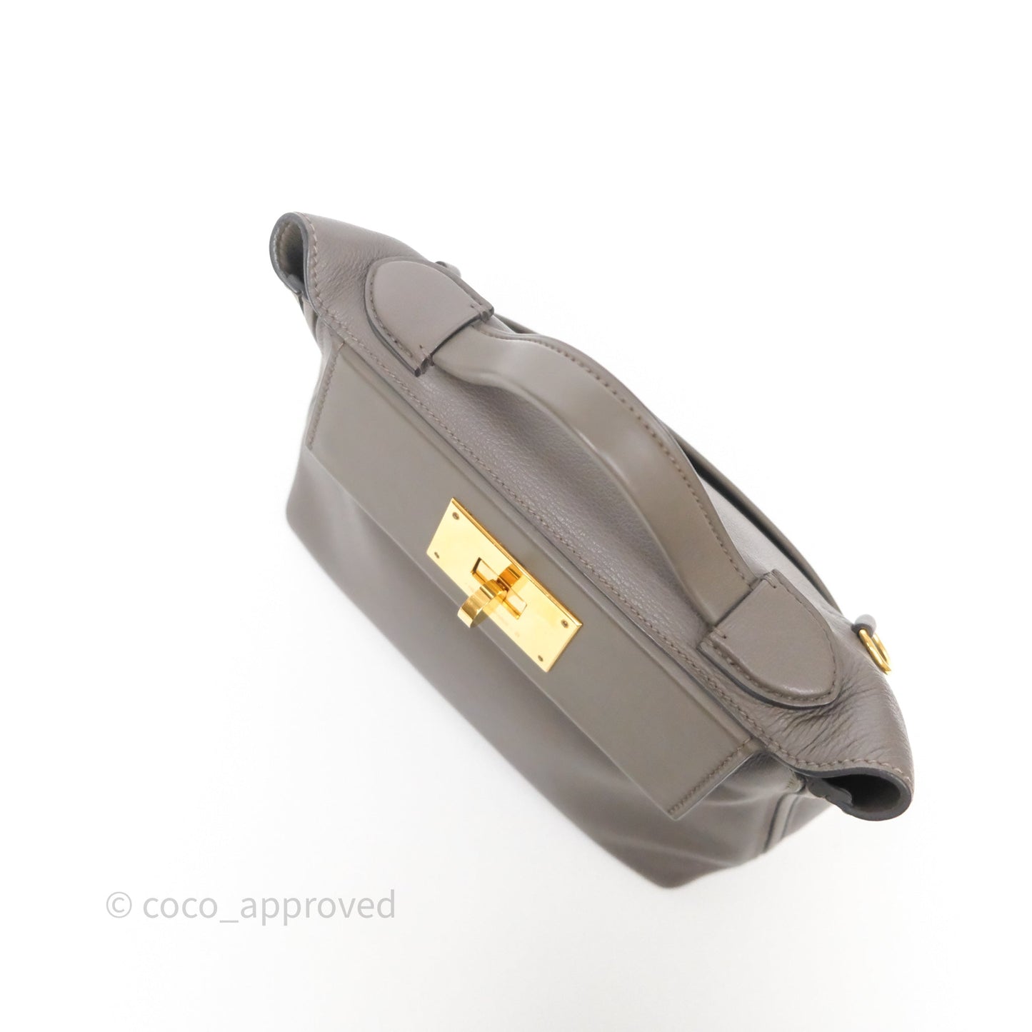 Hermès 24/24 21 Mini Gris Etain 8F Evercolor/ Swift Gold Hardware