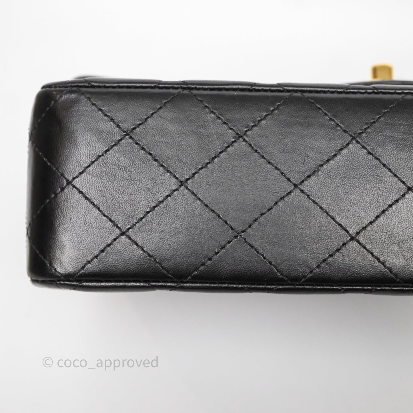 Chanel Classic M/L Medium Flap Quilted Black Lambskin Gold Hardware