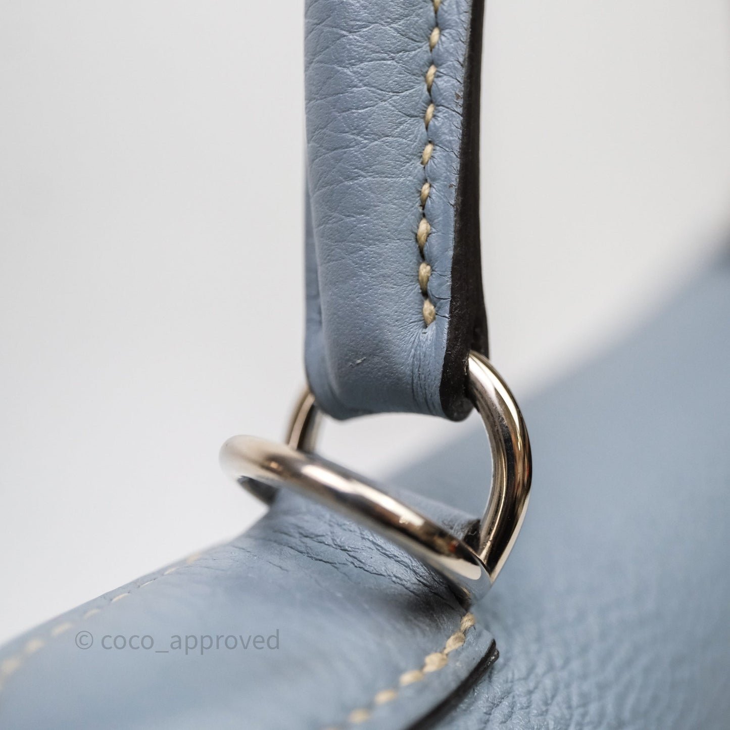 Hermès Kelly 28 Bleu Lin J7 Togo Palladium Hardware
