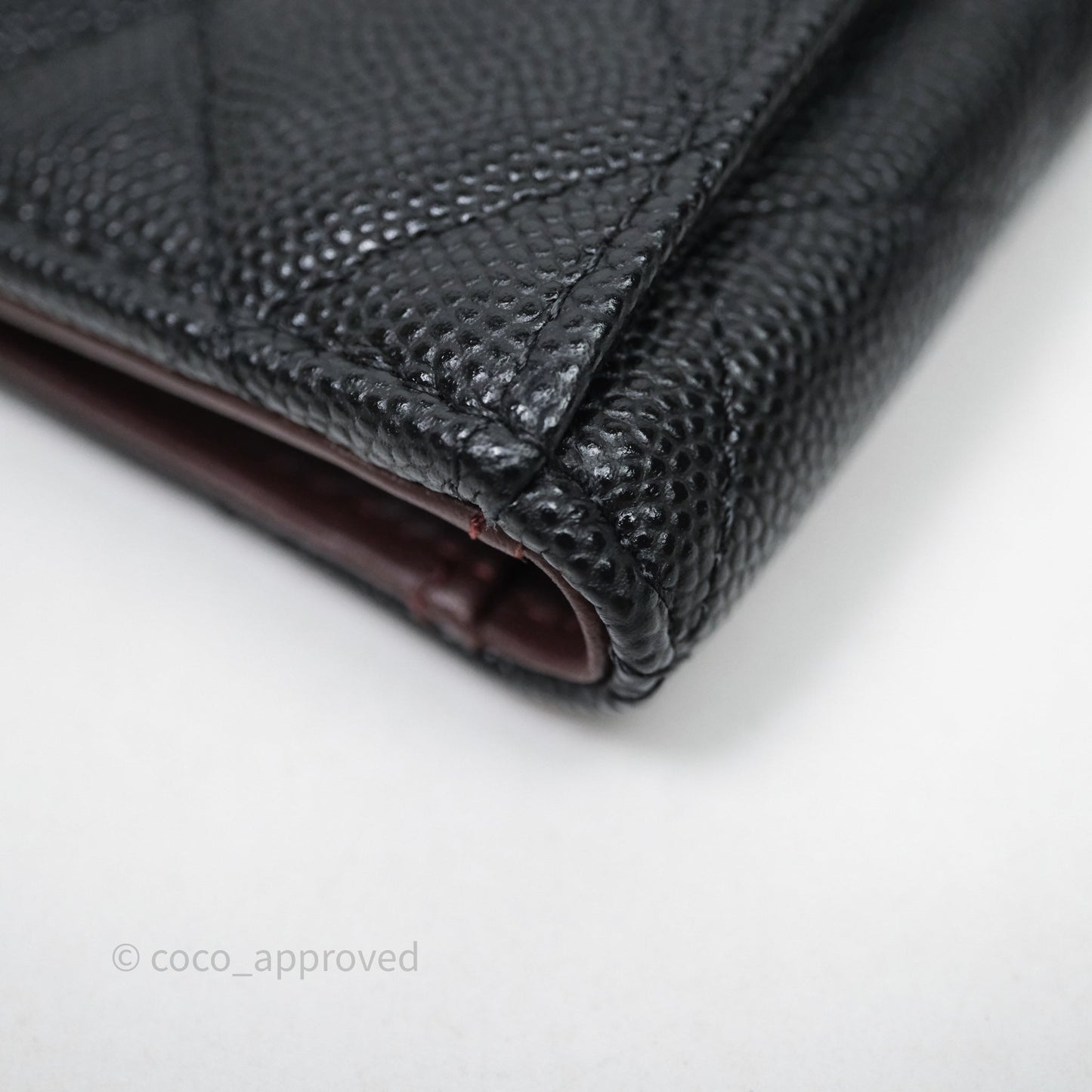 Chanel Quilted Classic Flap Card Holder Black Caviar Gold Hardware 23C