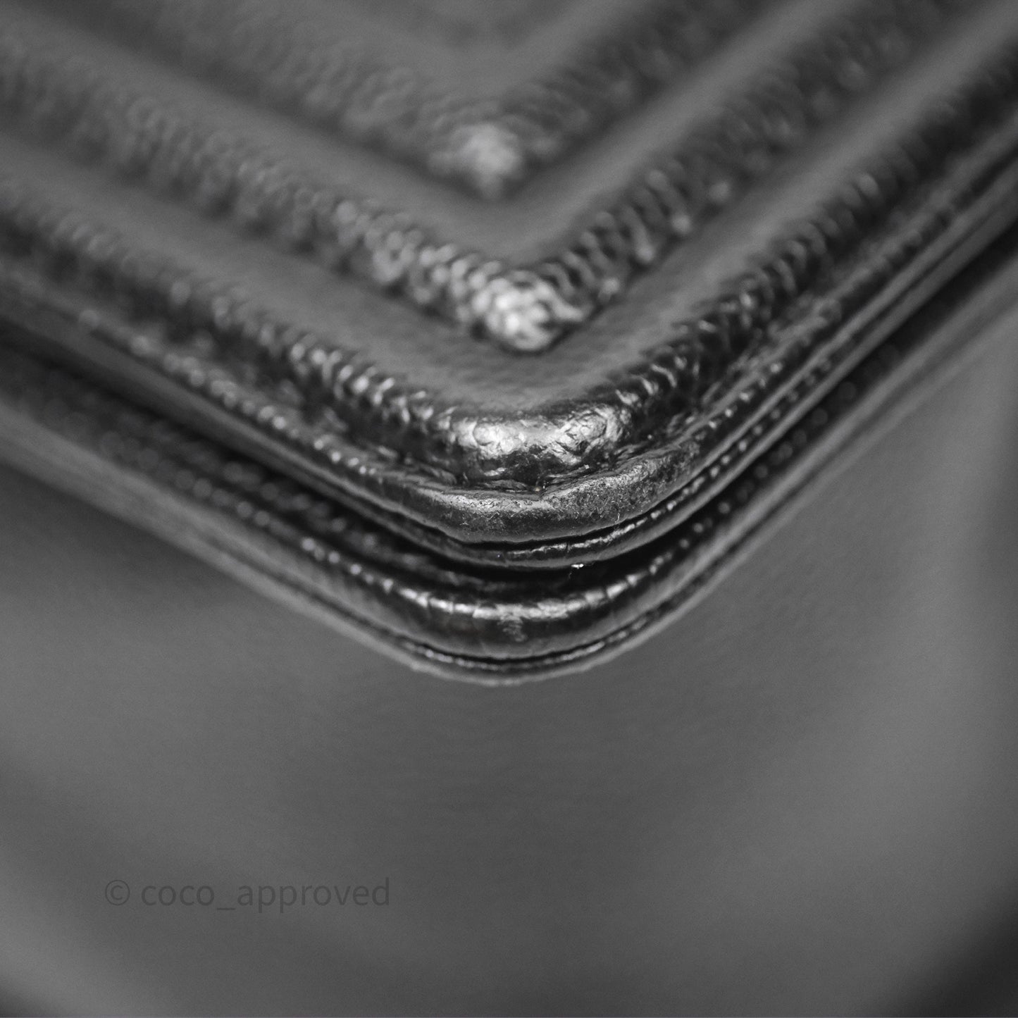Chanel Quilted Medium Boy Black Caviar Ruthenium Hardware