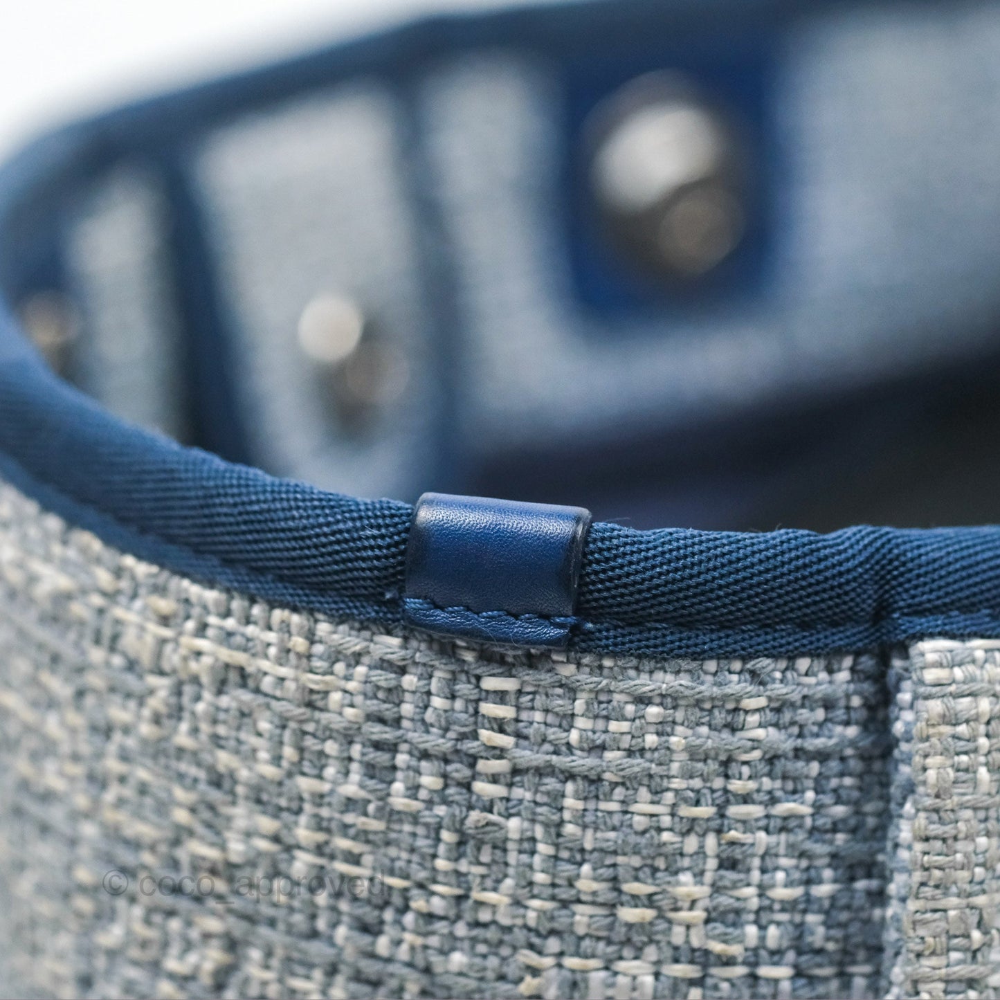 Chanel Medium Deauville Tote Blue Canvas