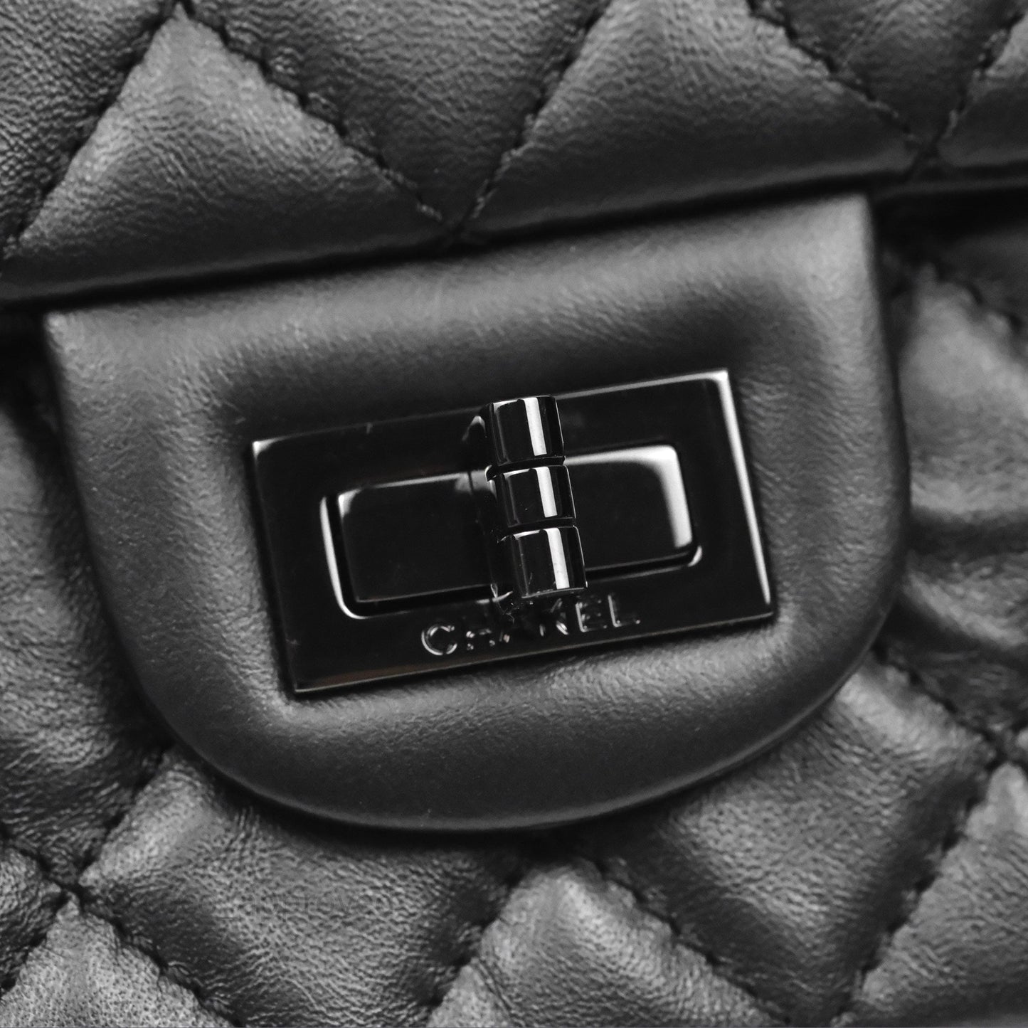 Chanel Quilted Mini Reissue 224 So Black Calfskin