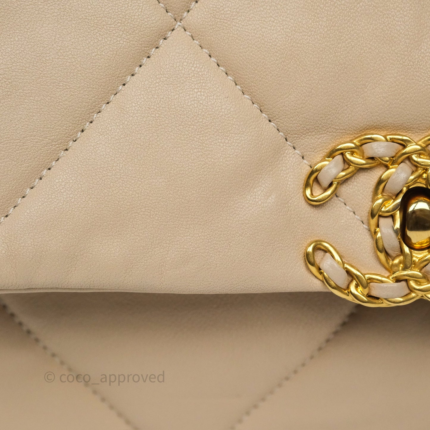 Chanel 19 Small Beige Mixed Hardware