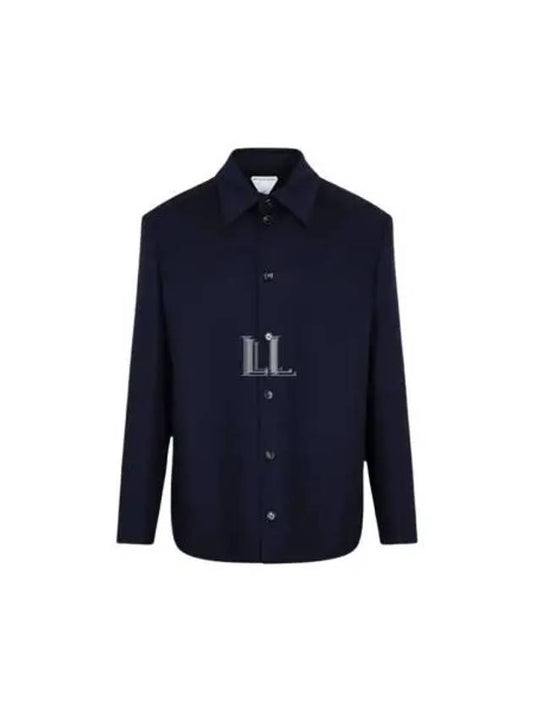 Luxury Bottega Veneta Wool Jacket Navy