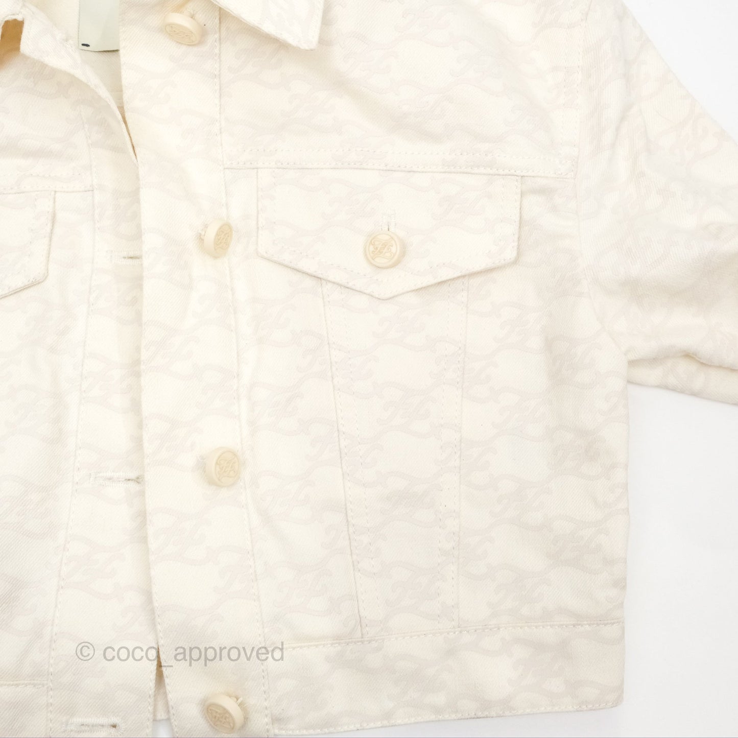 Fendi White Denim Jacket Size 36