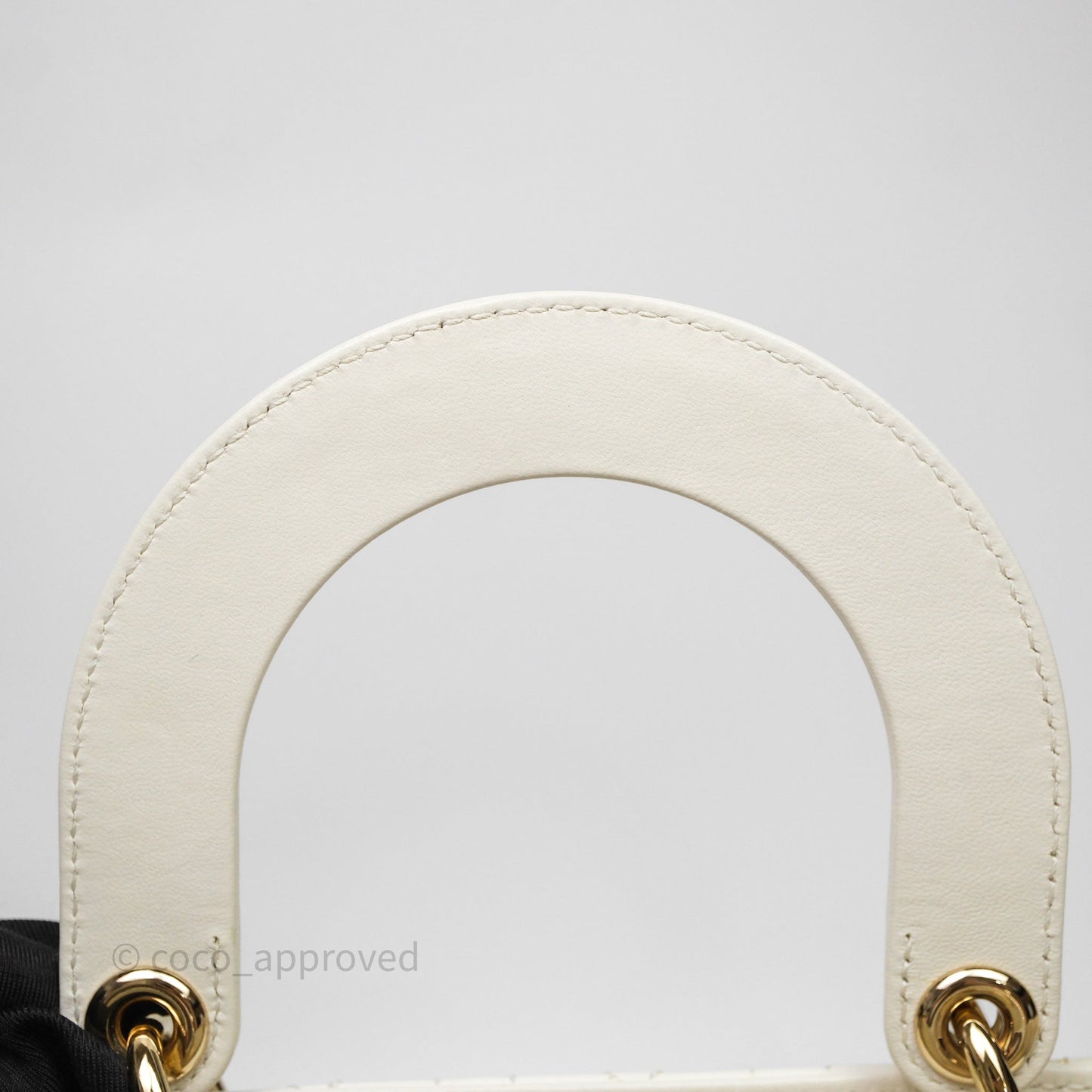 Christian Dior Small My ABCDior Lady Dior Bag White Cannage Lambskin Gold Hardware