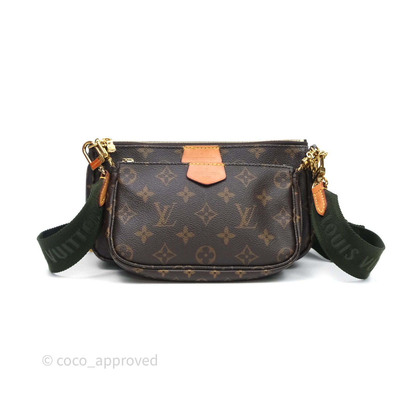 Louis Vuitton Multi Pochette Accessories Khaki Monogram Canvas