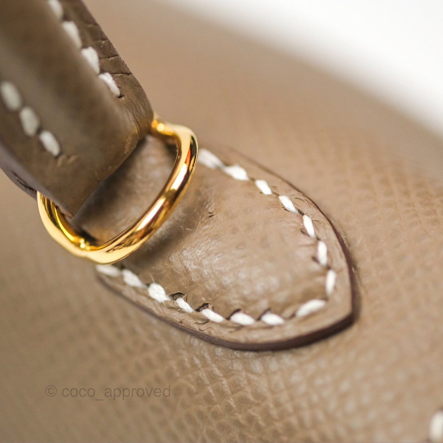 Hermès Mini Kelly II Etoupe Epsom Gold Hardware