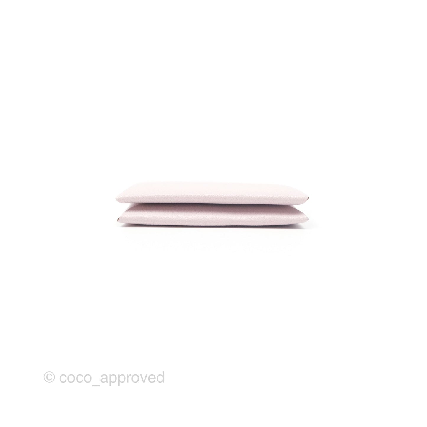 Hermès Calvi Card Holder Mauve Pale Chevre Mysore