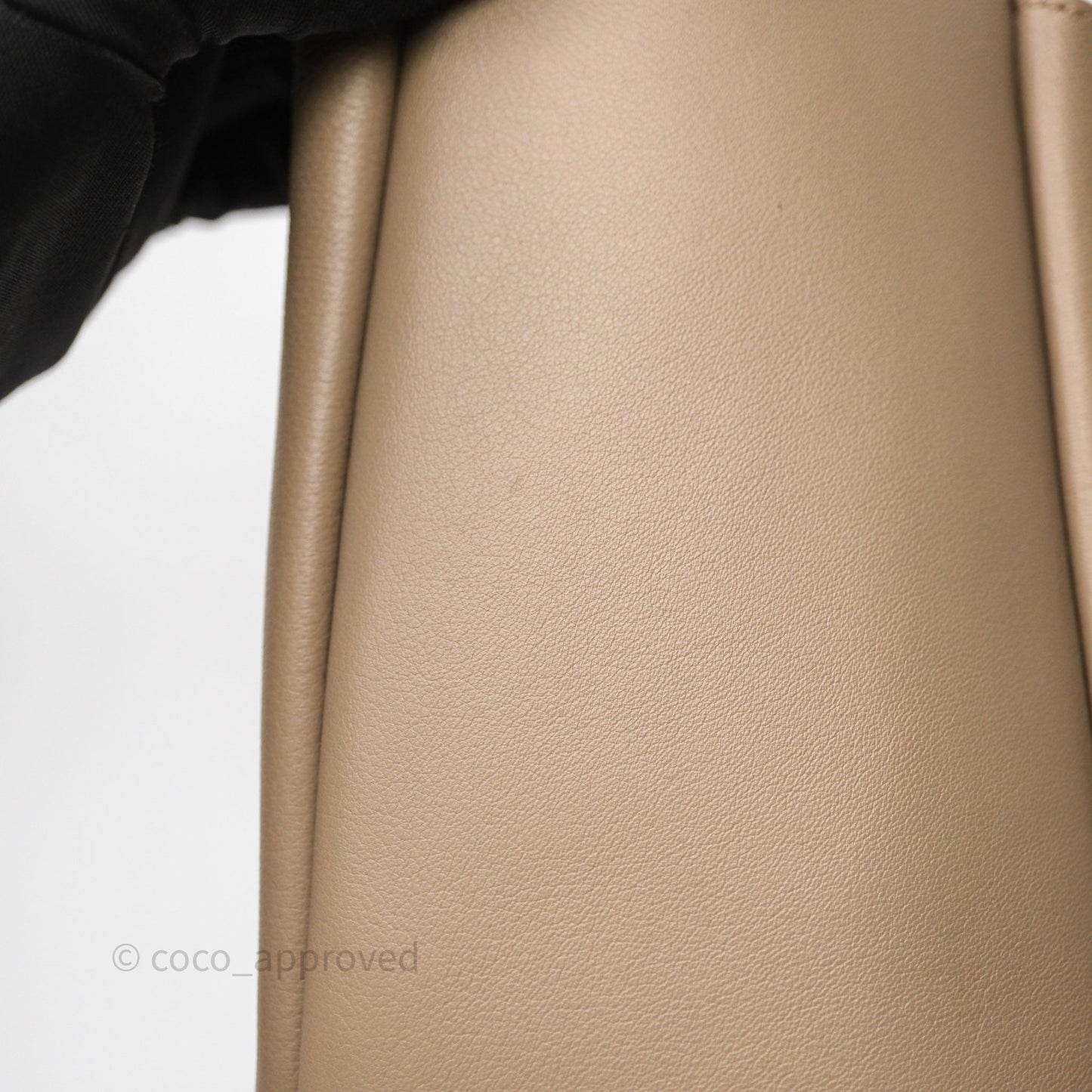 Saint Laurent LE 5 à 7 Supple Large Dusty Grey Grained Leather Gold Hardware