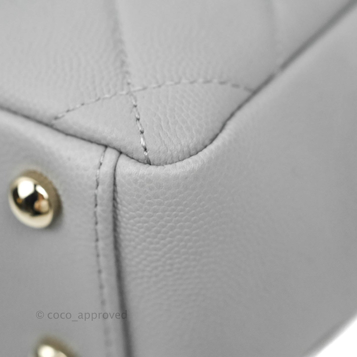 Chanel Quilted Small Business Affinity Flap Grey Caviar Gold Hardware
