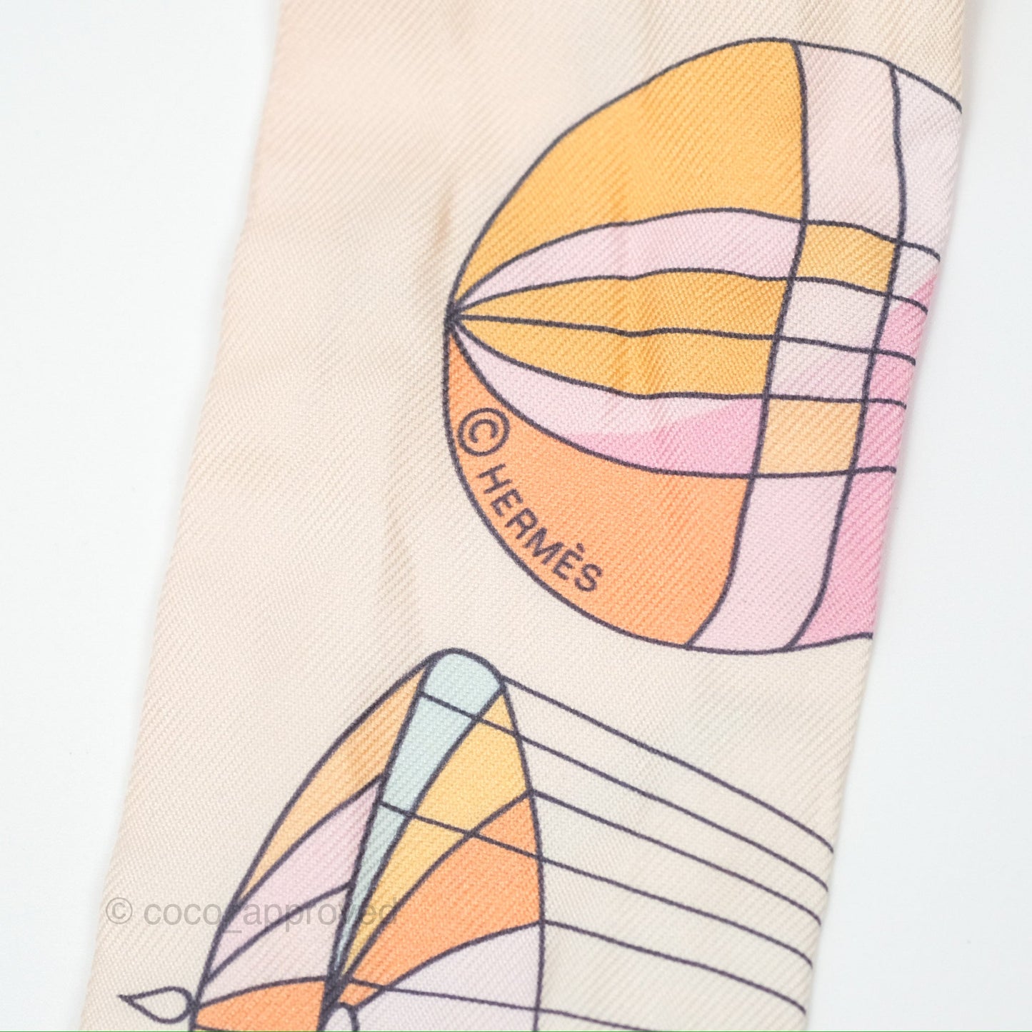 Hermes Les Folies du Ciel Silk Twilly
