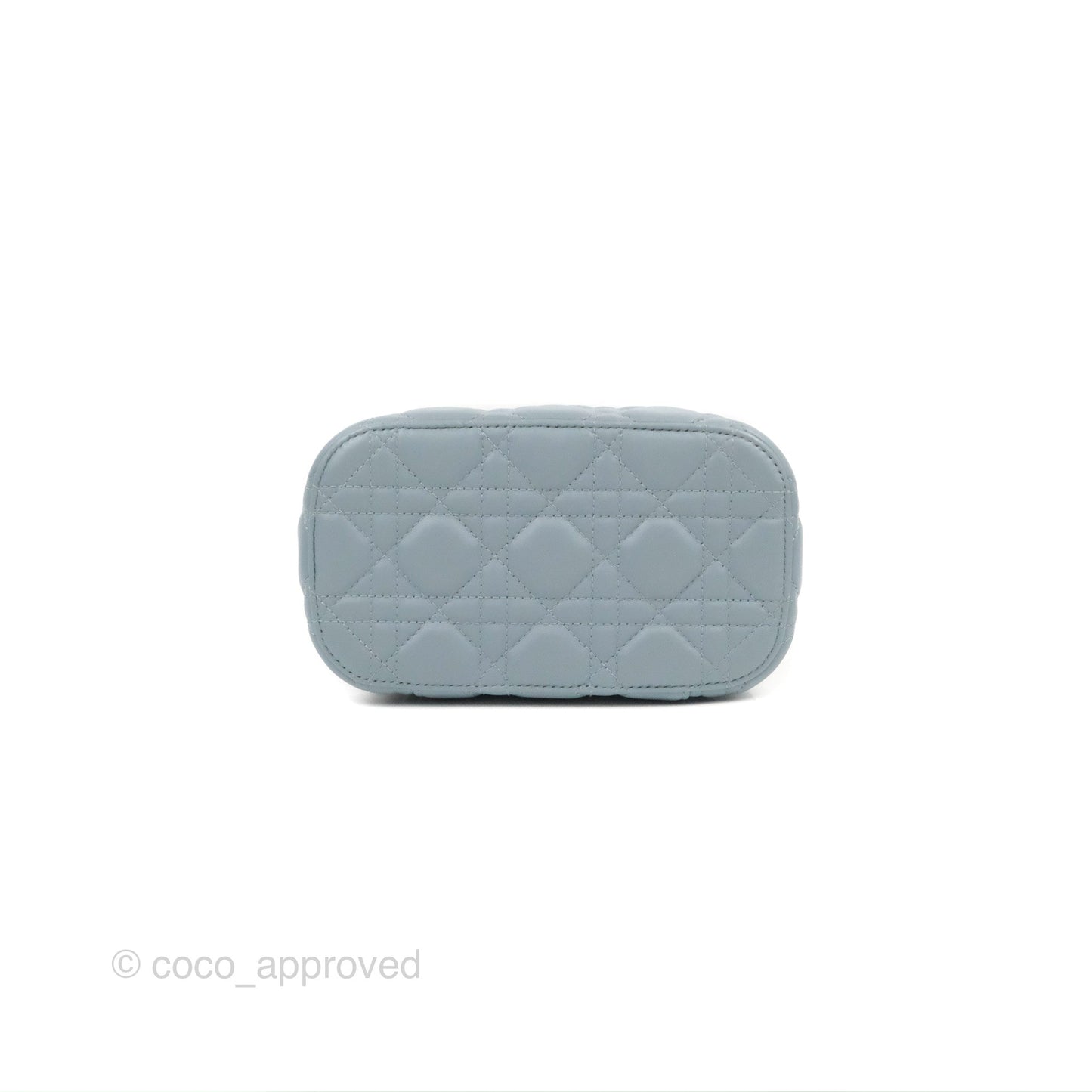 Christian Dior Small Diortravel Vanity Case Cloud Blue Lambskin Cannage
