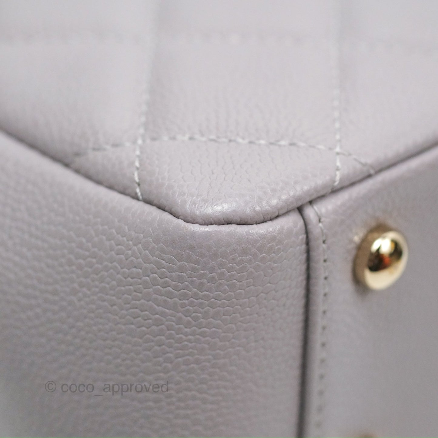 Chanel Quilted Medium Business Affinity Flap Grey Caviar Light Gold Hardware