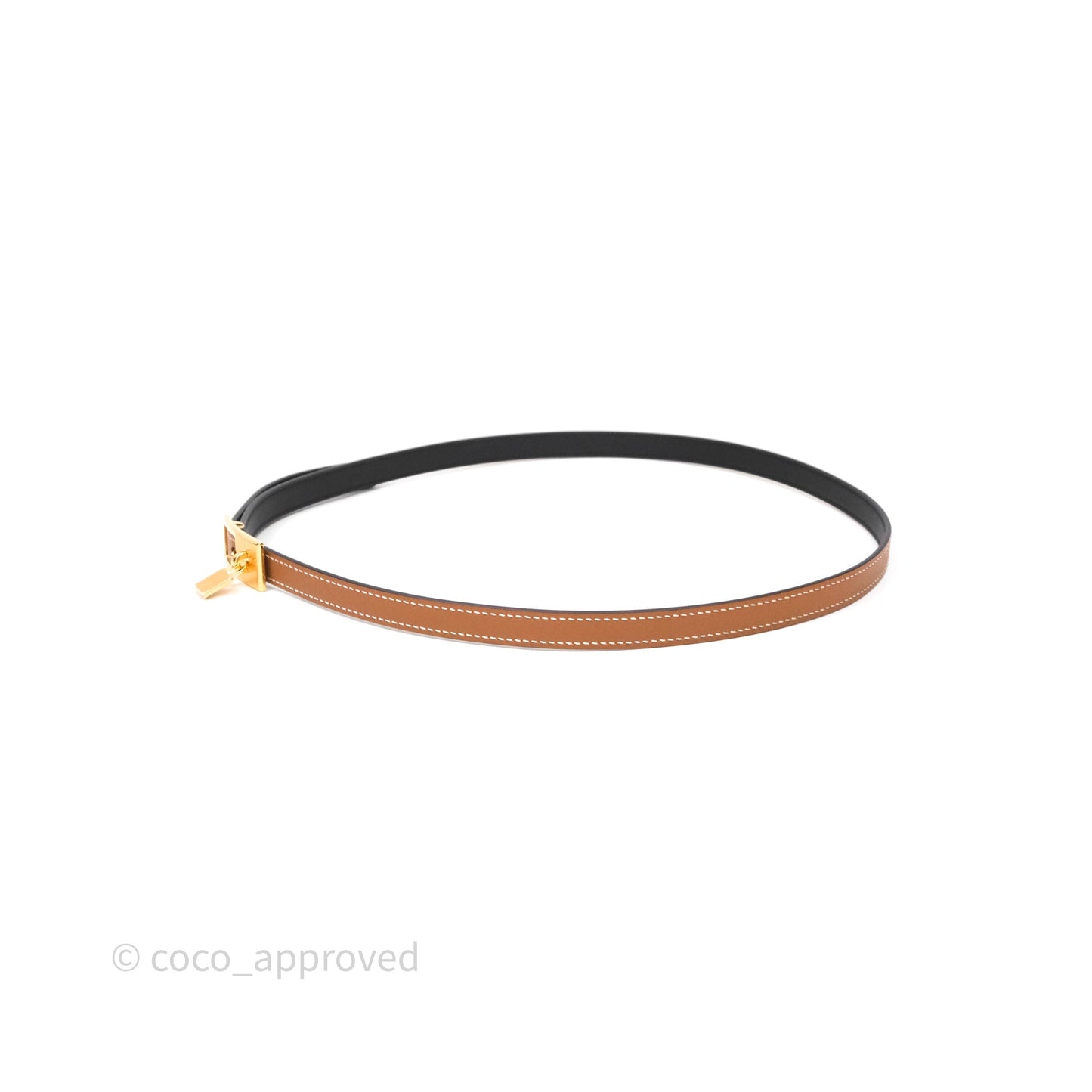 Hermès Lucky 15 Reversible Belt Noir/Gold