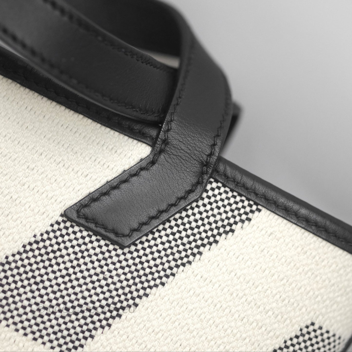Hermès Cabas H En Biais 27 Noir 89 Swift/Canvas