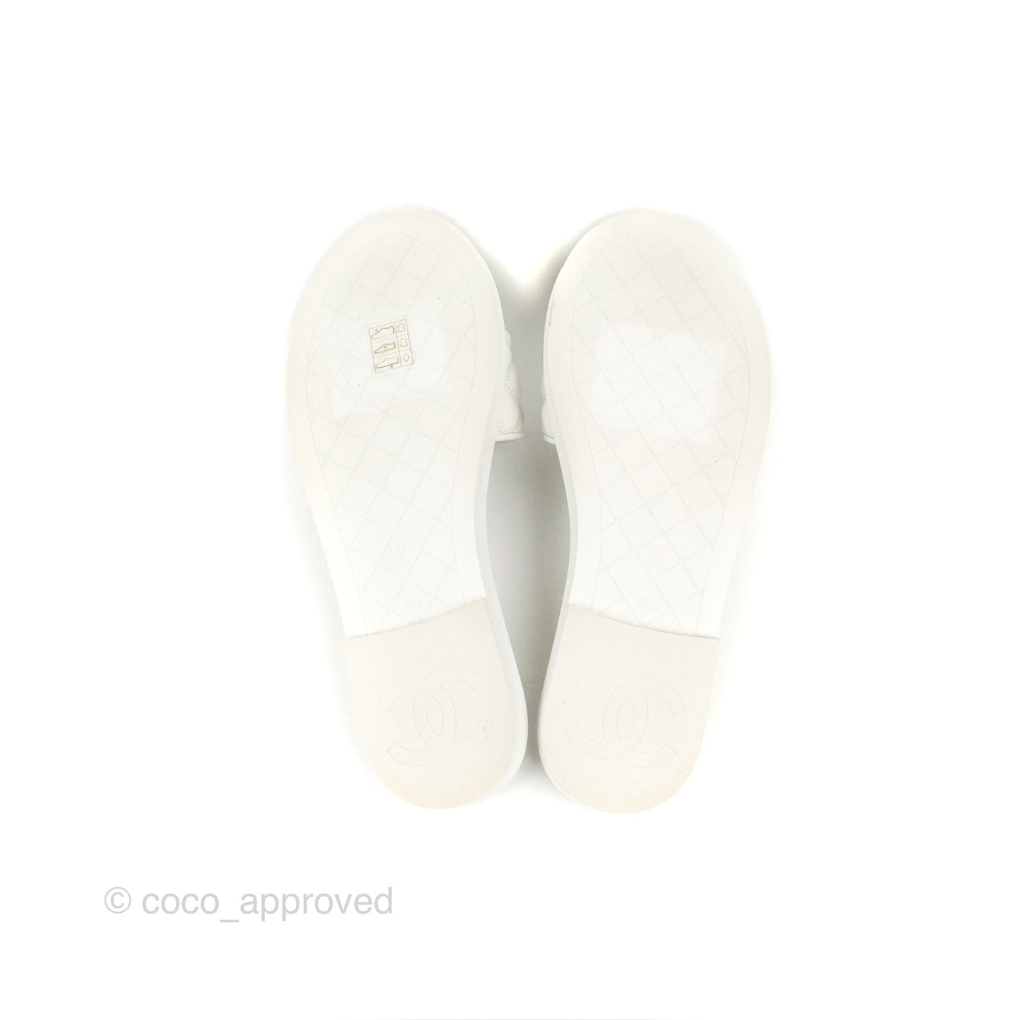 Chanel White Slippers