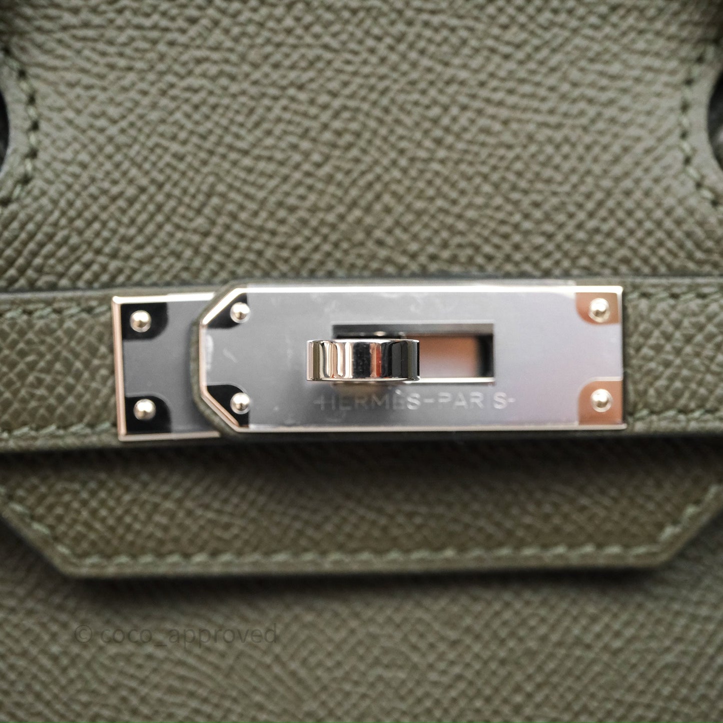 Hermès Birkin 30 Vert de Gris C6 Epsom Sliver Hardware