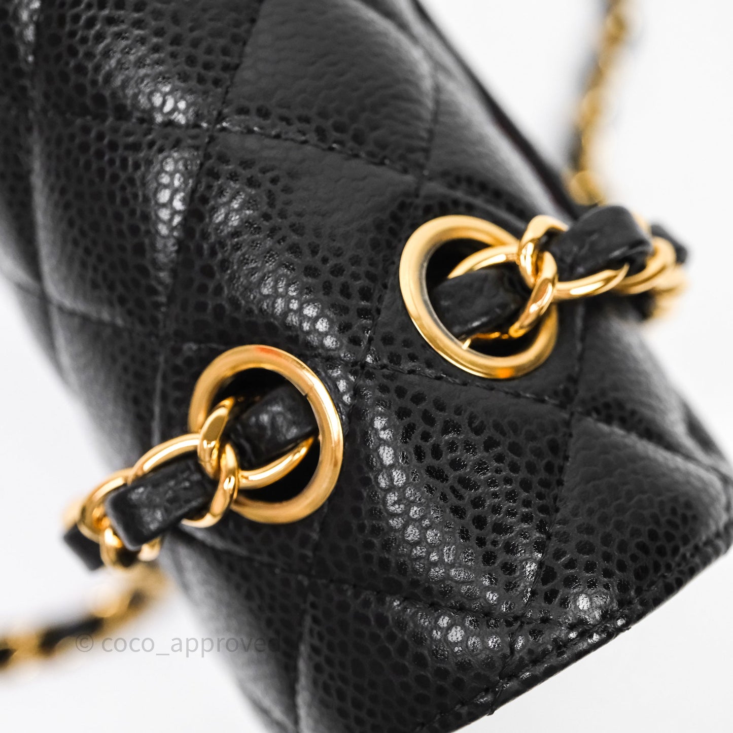 Chanel Small Classic Flap Quilted Black Caviar Gold Hardware