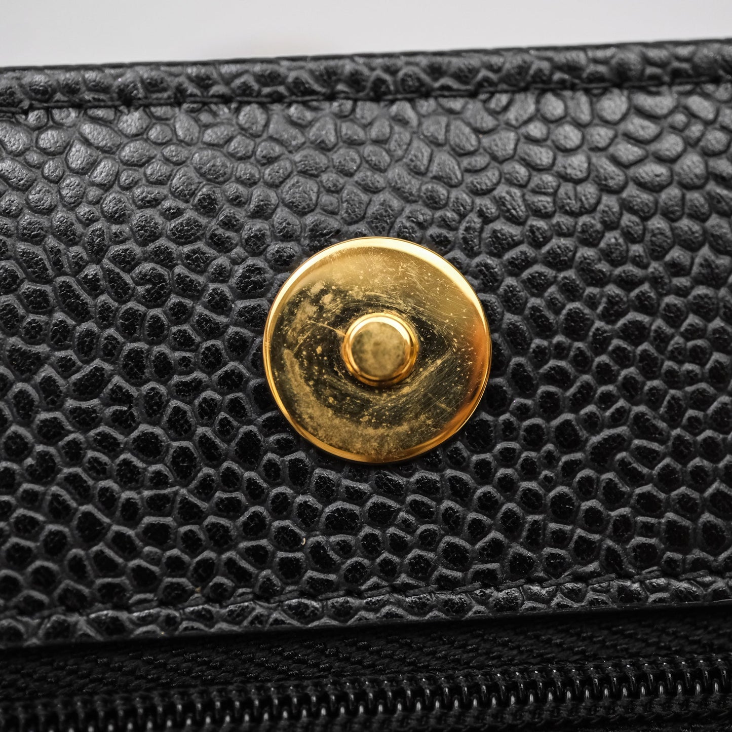 Chanel Quilted WOC Black Caviar Gold Hardware