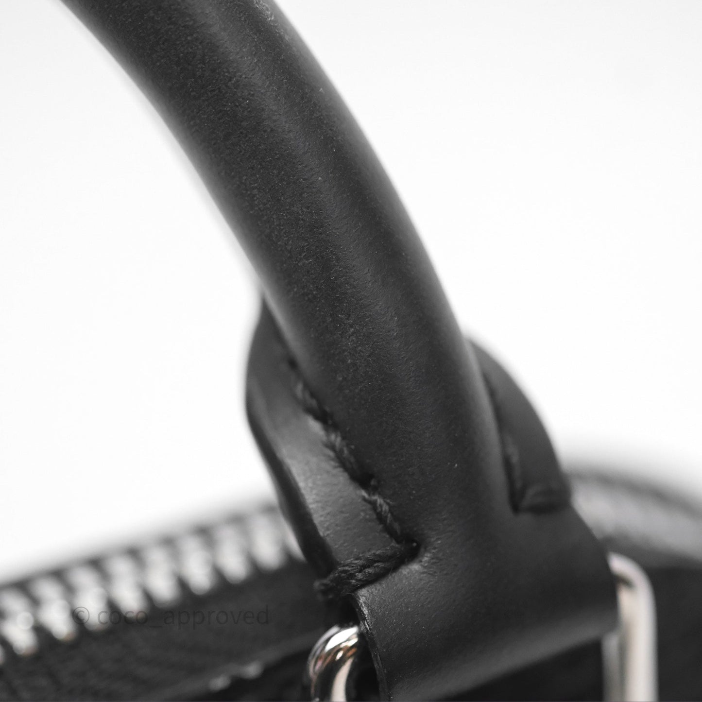 Louis Vuitton Alma Nano Black Silver Hardware
