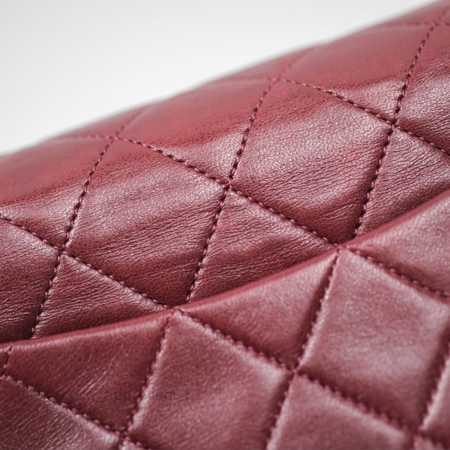 Chanel Vintage Mini Square Burgundy Lambskin 24K Gold Hardware