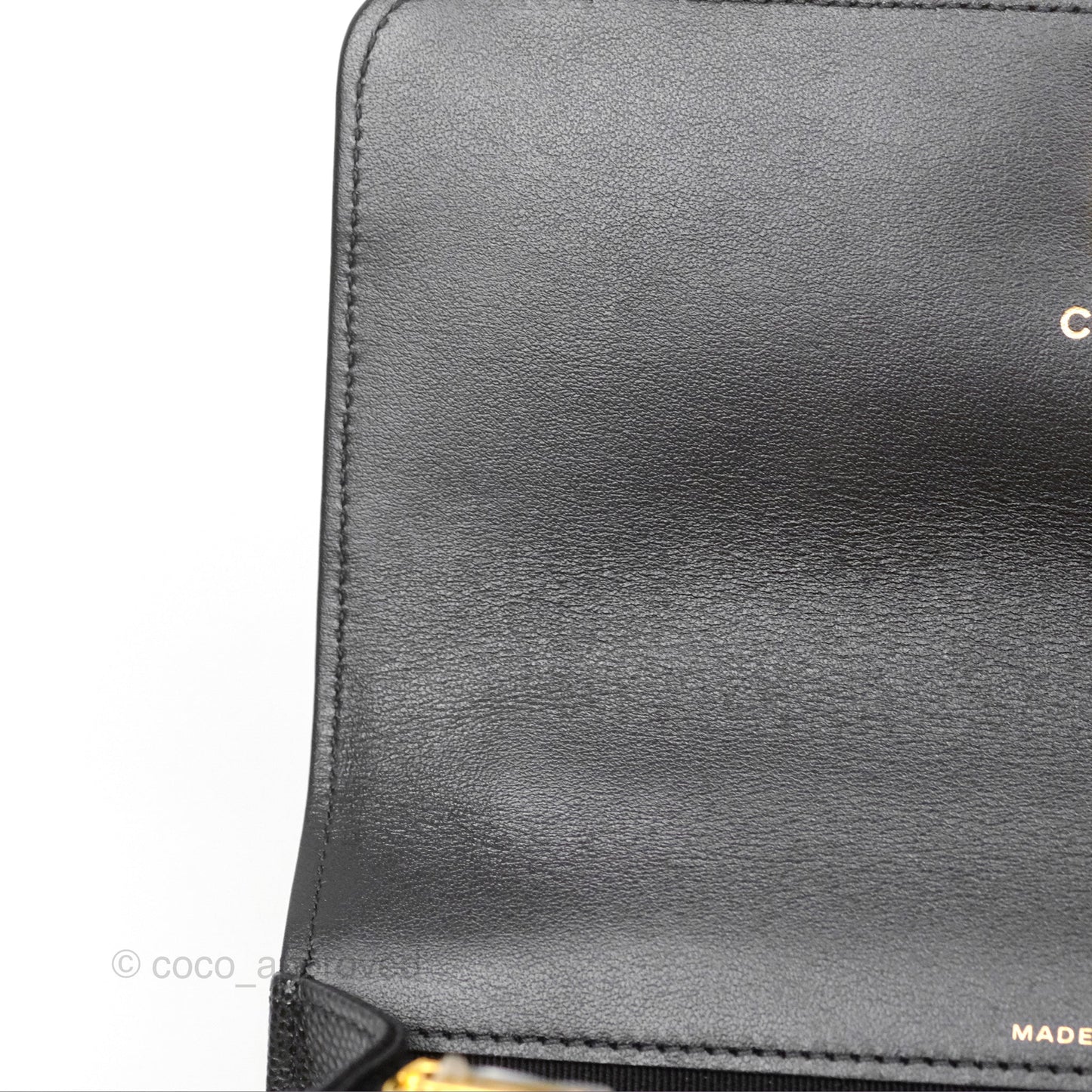 Chanel WOC Bag Charm Black Caviar Gold Hardware